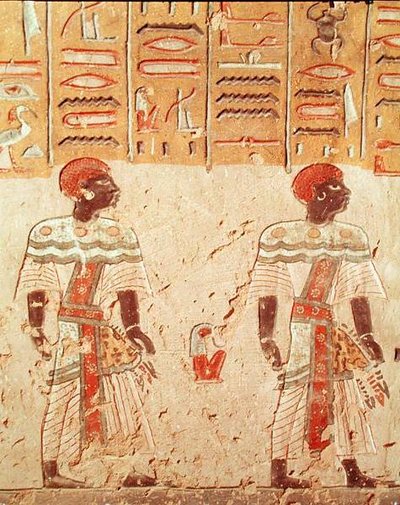 Nubier, aus dem Grab von Ramses III. (ca. 1184-1153 v. Chr.) Neues Reich von Egyptian 20th Dynasty