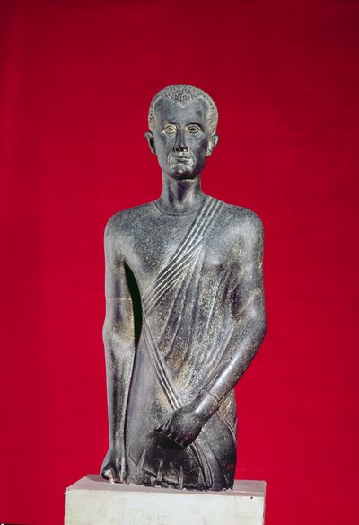 Statue von Hor, aus Alexandria, ca. 40 v. Chr. (Basalt) von Egyptian Ptolemaic Period