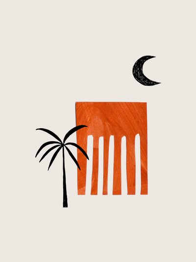 Wüstenpalme Mond von Ejaaz Haniff