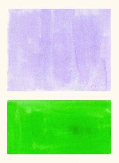 Lila Grün Aquarellwaschung von Ejaaz Haniff
