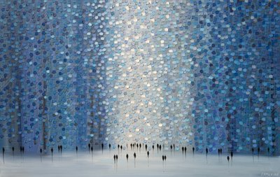 Pfad durch blauen Wald von Ekaterina Ermilkina