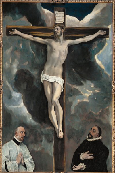 Der gekreuzigte Christus und zwei Stifter von El (1541 1614) Greco