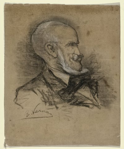Karikaturporträt des Malers Johannes Bosboom (1817-1891) von Elchanon Verveer