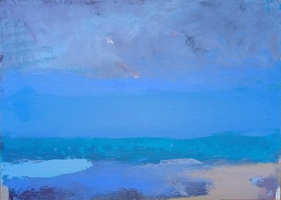 Blauer Horizont Abstrakt von Elena Shraibman