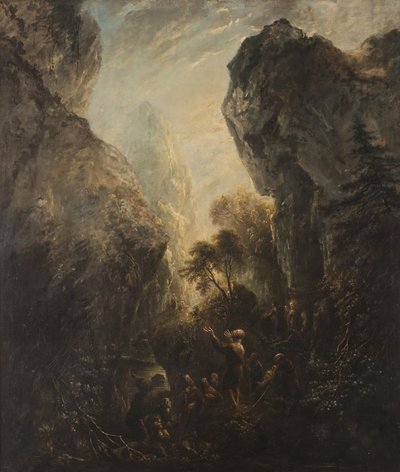 Johannes der Täufer predigt von Elias Martin