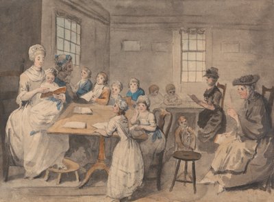 Lesestunde in einer Dameschule von Elias Martin