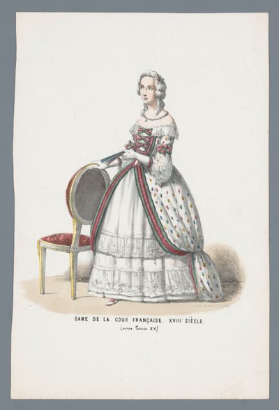 Dame des französischen Hofes. XVIII. Jahrhundert (unter Ludwig XV.) von Elias Spanier