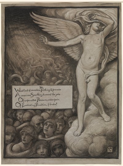 (Illustration für Rubáiyát von Omar Khayyám) Liebe erschrickt beim Anblick der Hölle von Elihu Vedder