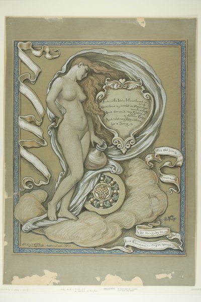 Figurenstudie für Rubaiyat von Omar Khayyam von Elihu Vedder