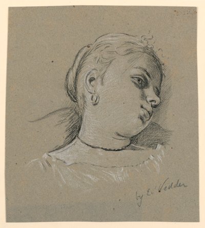 Italienisches Mädchen von Elihu Vedder
