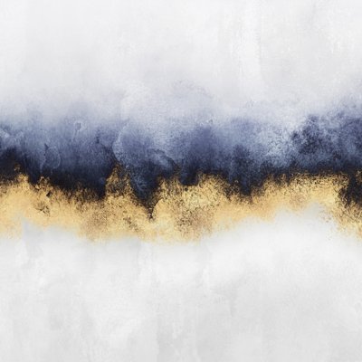 Modernes Gold-Blau Abstrakt von Elisabeth Fredriksson
