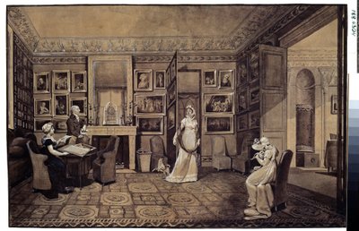 Zeichensaal im Haus des Prinzen Iwan Iwanowitsch Bariatinski in Altona von Elisabeth Louise Vigee Lebrun