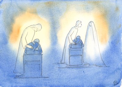 Christus und seine Mutter freuen sich, wann immer wir uns ihnen mit der Einfachheit und dem Vertrauen eines Kindes zuwenden von Elizabeth Wang
