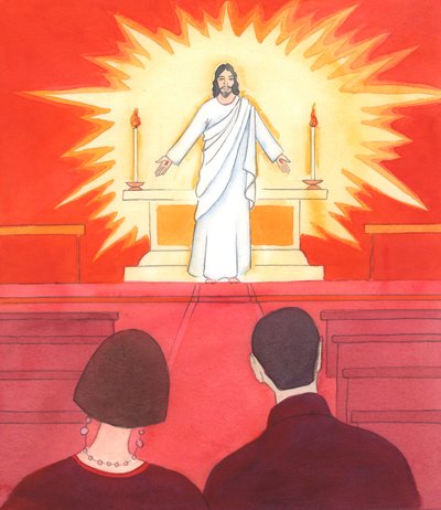 Christus bat mich, anderen Menschen zu sagen: "Wenn du Jesus im Heiligtum sehen könntest, wie er dich beobachtet, während du hereinkommst, würdest du bessere Kniebeugen machen?" von Elizabeth Wang