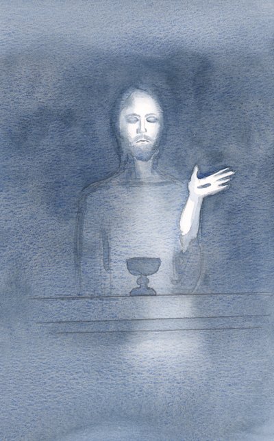 In seiner Barmherzigkeit kommt Christus täglich zu unserem Altar, während wir ihn im Dunkel des Glaubens willkommen heißen von Elizabeth Wang