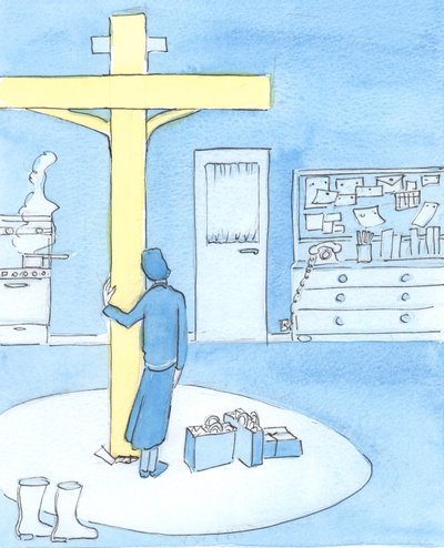 Jemand, der Christus in der Messe anbetet und sich danach sehnt, sein Werk zu tun, kann im Geist den ganzen Tag neben dem Kreuz bleiben von Elizabeth Wang