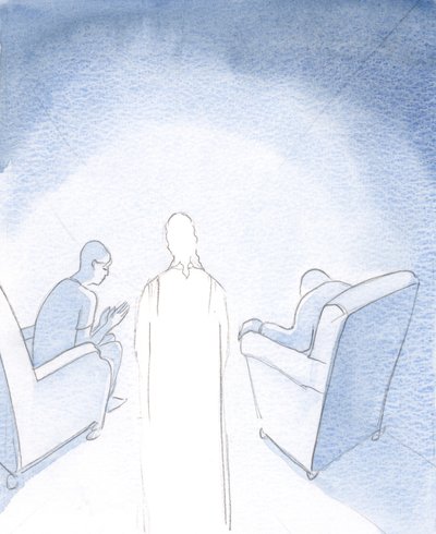 Wo zwei oder drei im Namen Jesu versammelt sind, ist er zwischen ihnen von Elizabeth Wang