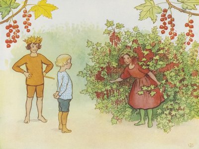 Lasse Liten im Garten 1923 von Elsa Beskow