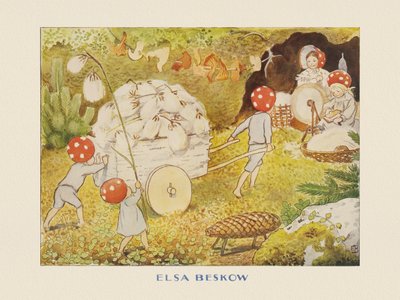 Tomtebobarnen Pilzkinder Baumwolle von Elsa Beskow