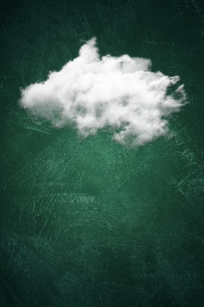 Träumende Wolkenstruktur in Grün von Ema Paraschiv