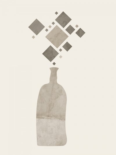 Schwebende geometrische Flasche von Ema Paraschiv