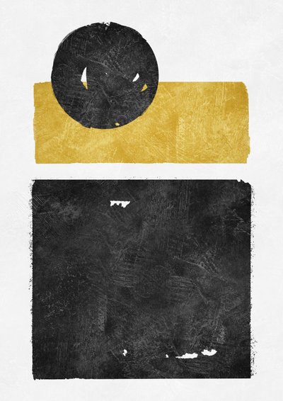 Geometrisches Schwarz-Gold-Gleichgewicht von Ema Paraschiv
