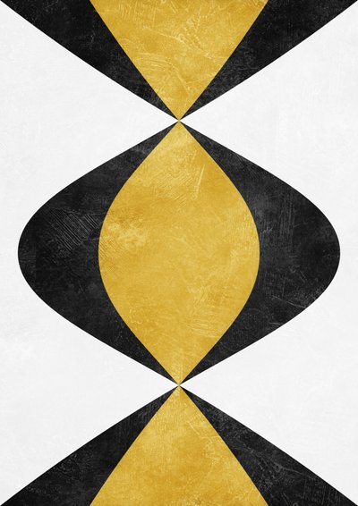 Geometrische Goldene Sanduhr von Ema Paraschiv