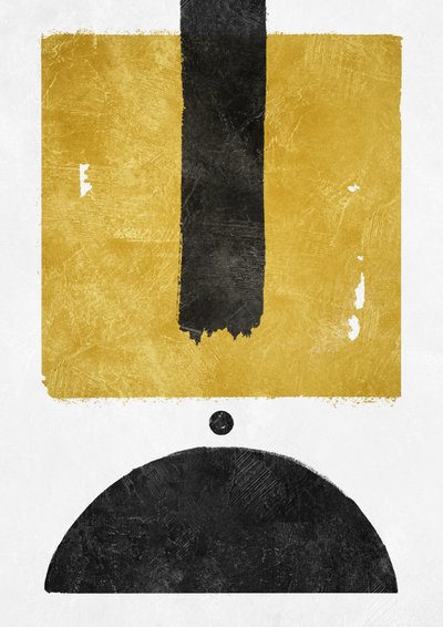 Goldene Schwarze Geometrische Formen von Ema Paraschiv
