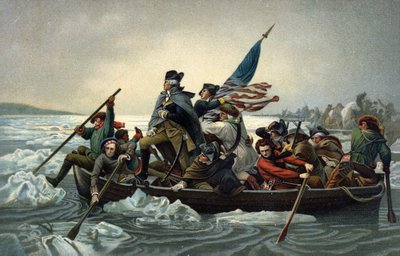 George Washington überquert den Delaware während des Amerikanischen Unabhängigkeitskrieges, 25. Dezember 1776 von Emanuel Gottlieb (after) Leutze
