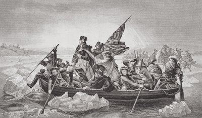 Washington überquert den Delaware in der Nähe von Trenton, New Jersey, Weihnachten 1776, aus 