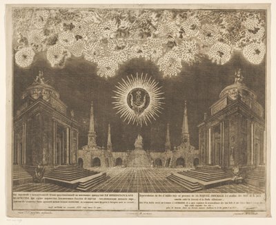 Feuerwerk in Moskau zur Feier des Endes des Russisch-Türkischen Krieges, 1775 (Akt IV) von Emel