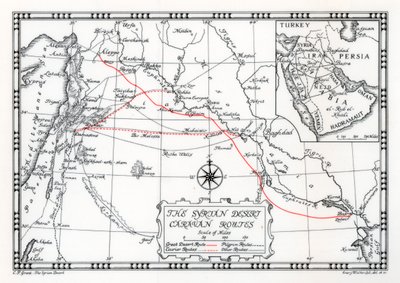 Karawanen-, Kurier- und Pilgerrouten in der syrischen Wüste, 1937 von Emery Walker