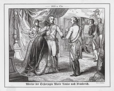 Abreise der Erzherzogin Marie Louise von Österreich nach Frankreich von Emil Eugen Sachsse