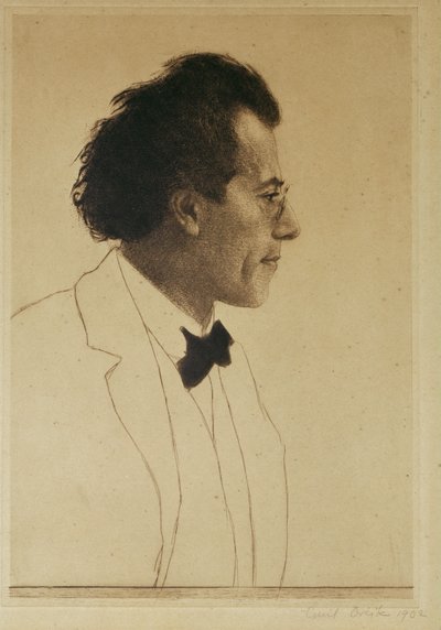 Gustav Mahler, Komponist und Dirigent von Emil Orlik