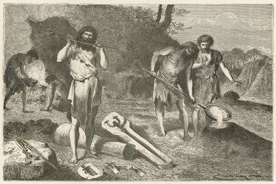 Eine Gießerei in der Bronzezeit von Emile Antoine Bayard