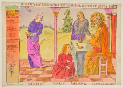 Heilige Martha und Maria vor Jesus Christus von Emile Bernard
