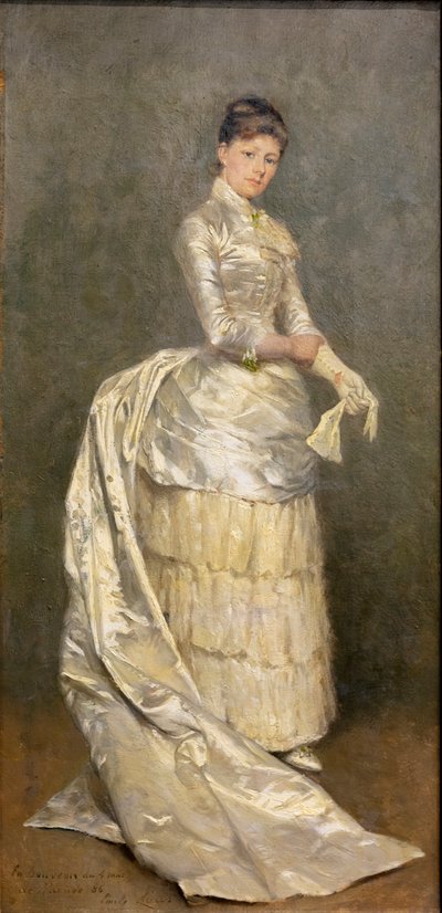 Porträt von Frau Claus in ihrem Hochzeitskleid von Emile Claus
