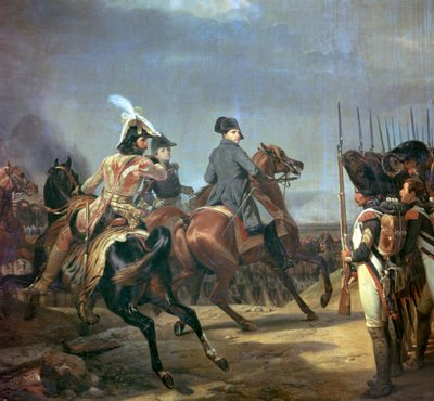 Napoleon in der Schlacht bei Jena, 19. Jahrhundert von Emile Jean Horace Vernet