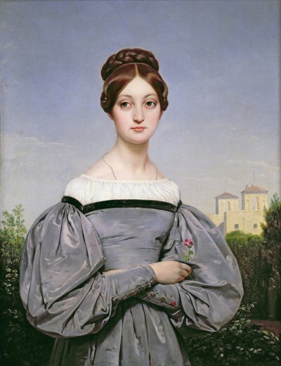 Porträt von Louise Vernet (1814-45), Tochter des Künstlers von Emile Jean Horace Vernet