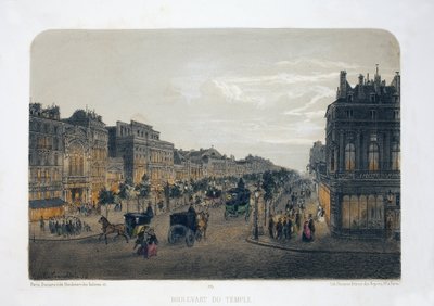Boulevard du Temple, Paris von Emile de la Tramblais