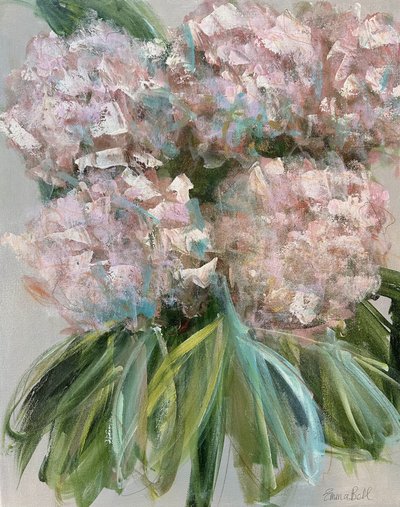 Malerische rosa Hortensien von Emma Bell