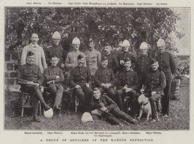 Eine Gruppe von Offizieren der Karene-Expedition von English Photographer