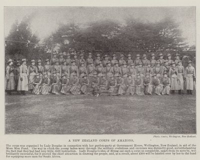 Ein neuseeländisches Amazonenkorps, 1900 von English Photographer