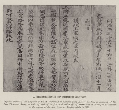 Eine Erinnerung an Chinese Gordon von English Photographer