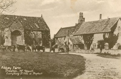 Abbey Farm in Preston bei Yeovil. Postkarte gesendet im Jahr 1913 von English Photographer