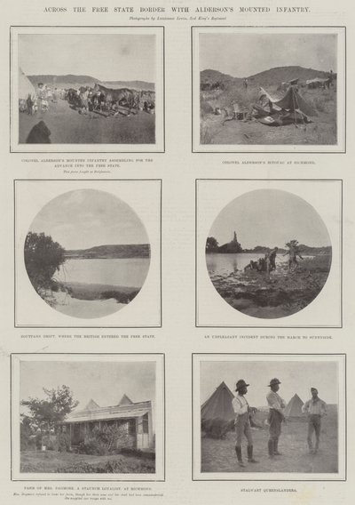 Über die Grenze des Freistaats mit Aldersons berittener Infanterie von English Photographer