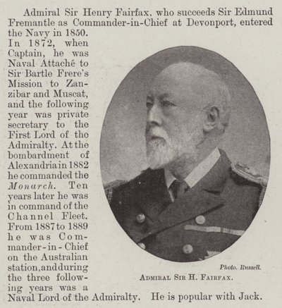 Admiral Sir H. Fairfax von English Photographer