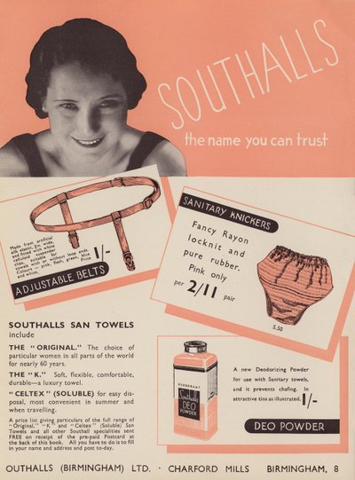 Werbung für Southalls Hygieneprodukte von English Photographer