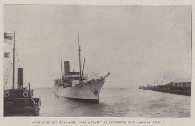 Ankunft des Dampfschiffs Port Morant in Avonmouth mit einer Ladung Obst von English Photographer
