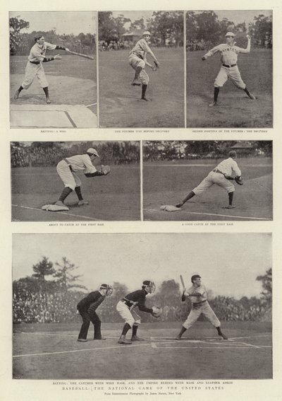Baseball, das Nationalspiel der Vereinigten Staaten von English Photographer
